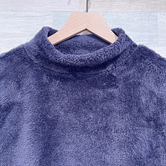 Talbots Plush Fleece Mock Neck Sweater Black Lightweight Casual Womens Small - Picture 2 of 6